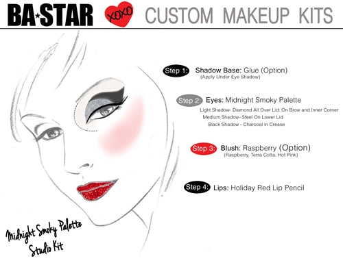 Smoky Midnight + Holiday Red Lip  (2 Pc)
