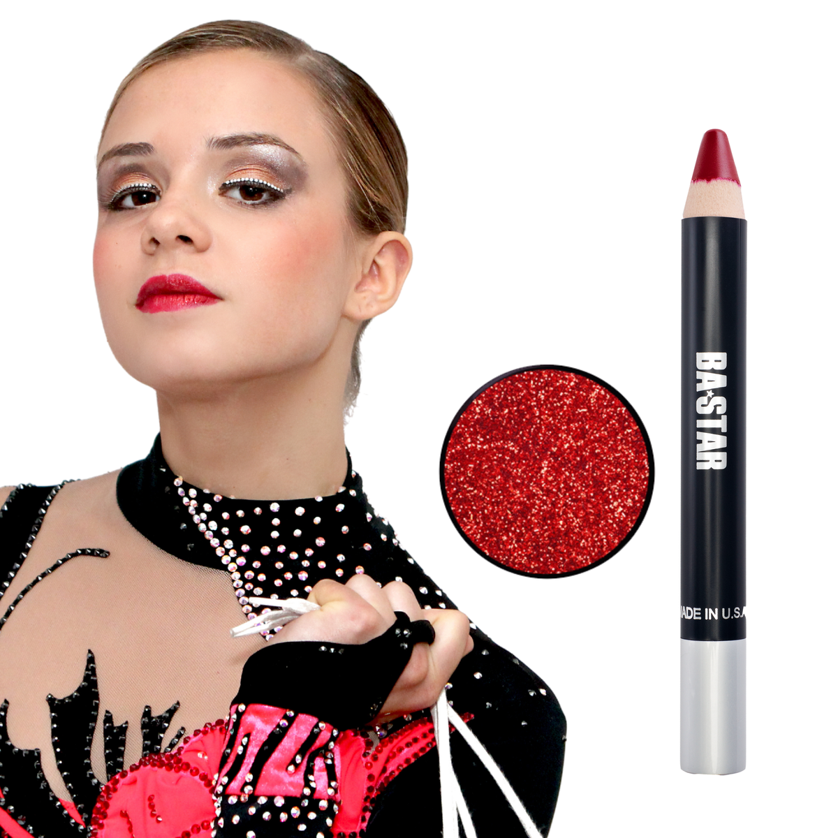 Smudge Proof Cranberry Lip Pencil + Red Glitter Lip