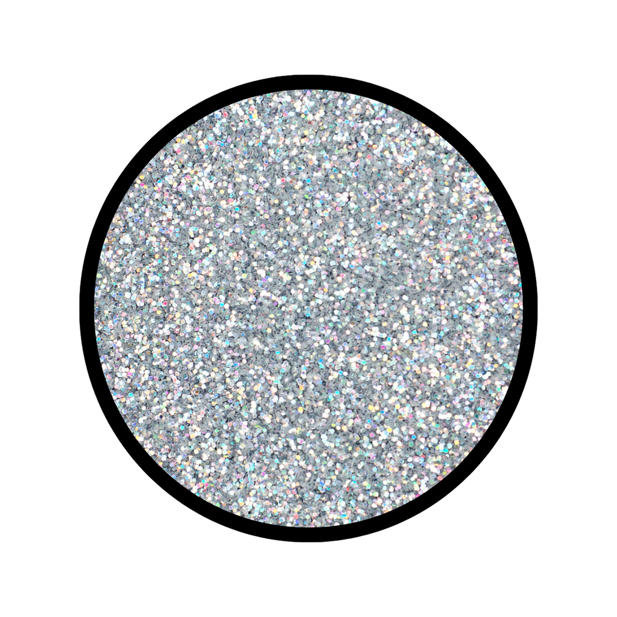 Holographic Silver Glitter Makeup