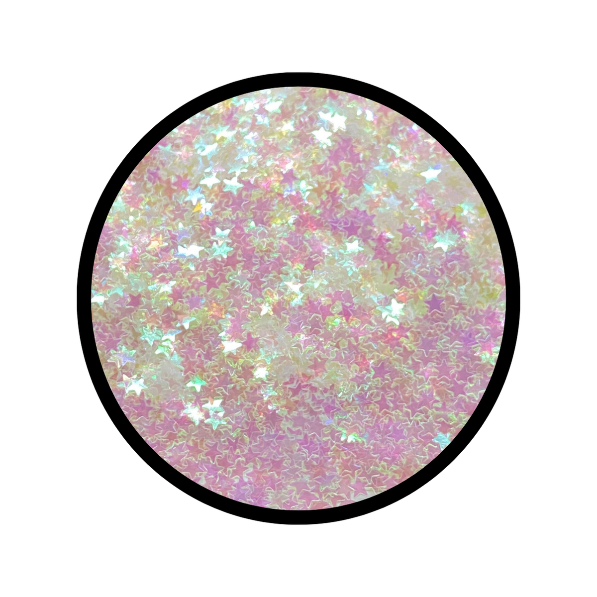 Holographic Pink Stars Glitter