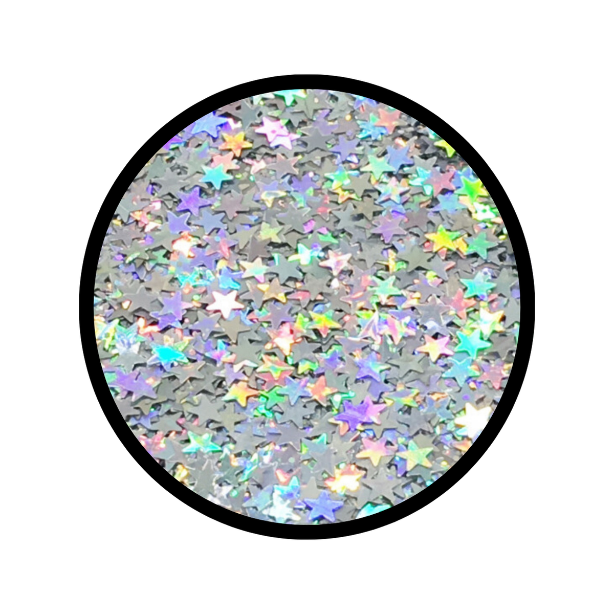 Holographic Silver Stars Glitter