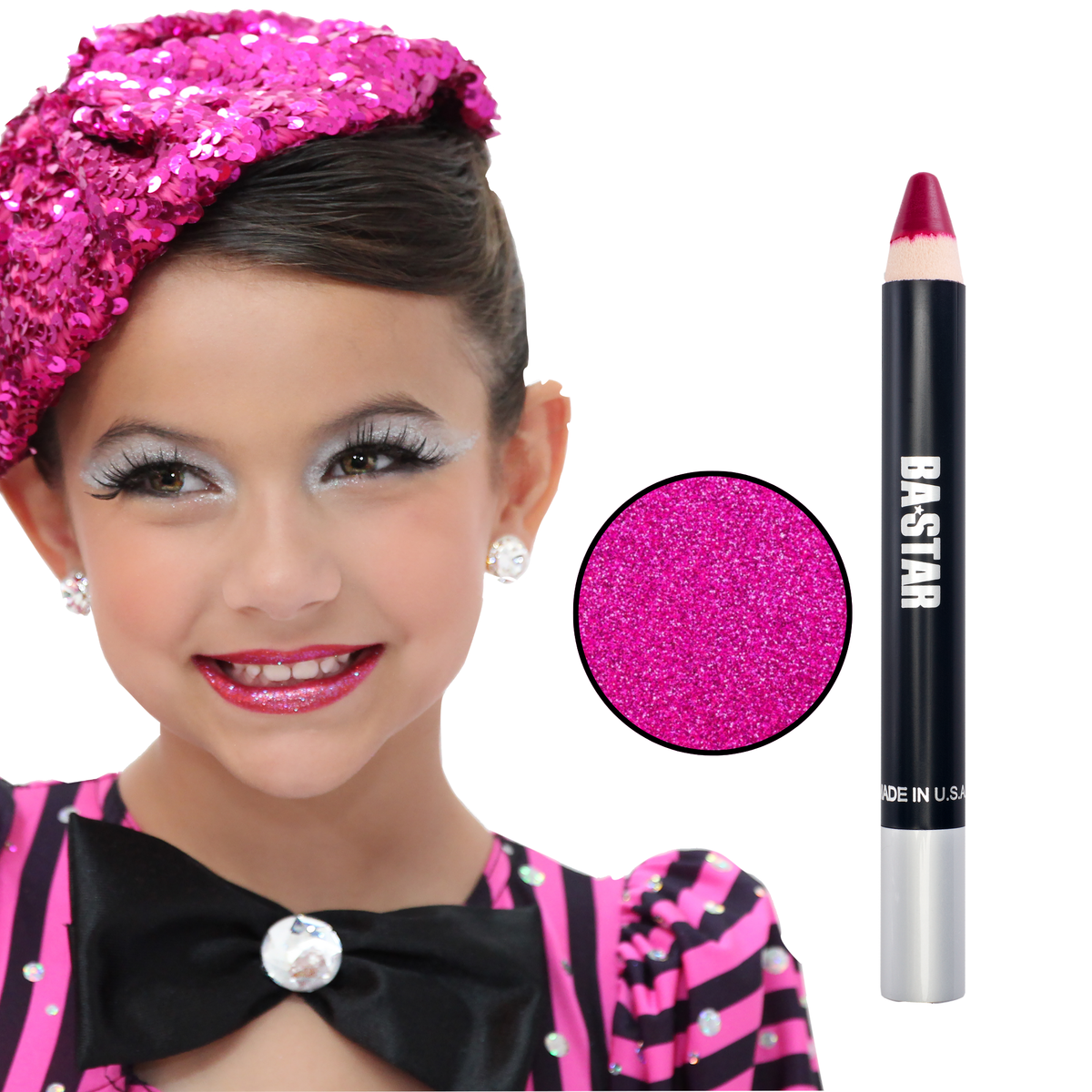 You're On Fire! Magenta Glitter Lip
